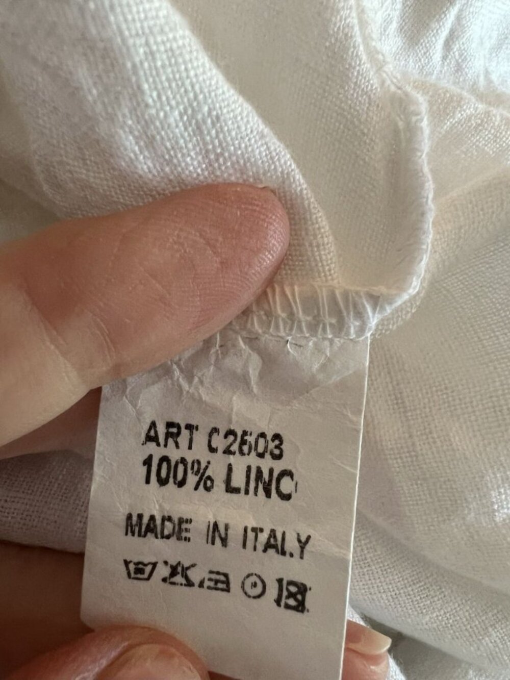 Sofia Made in Italy 100% Linen Oversized Boxy Top White Lagenlook 1X OS - Picture 10 of 10